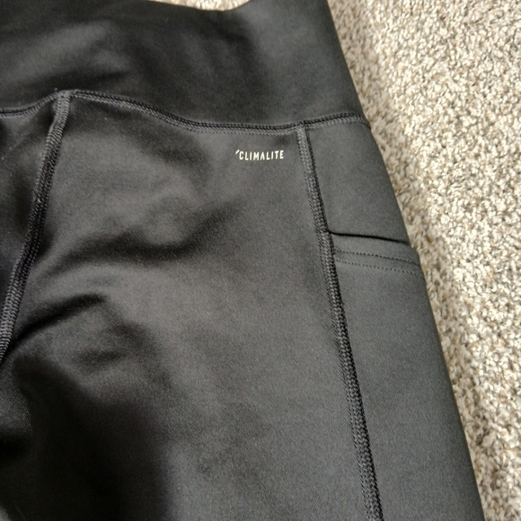 Adidas‎ Women's Black Leggings with White Stripes - Picture 12 of 16